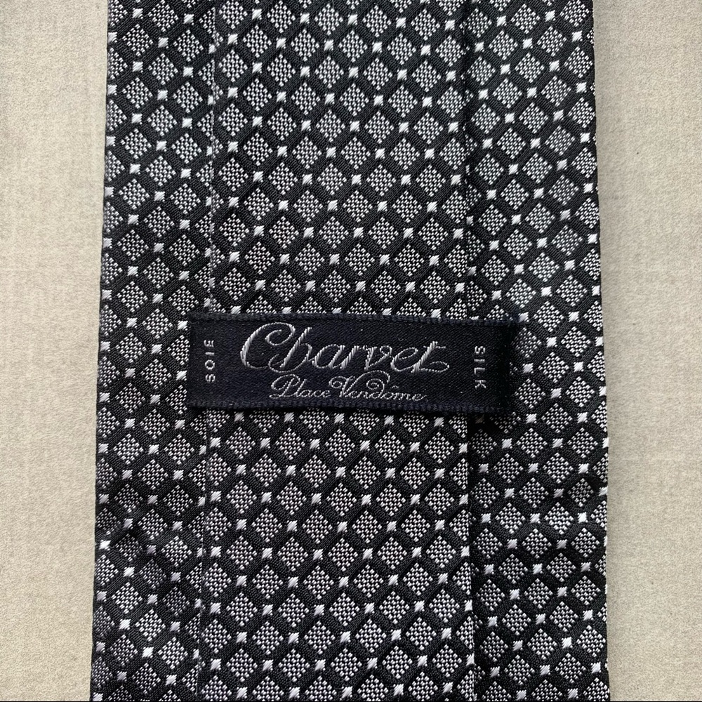 Charvet Black & White Classy Silk Tie